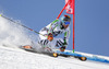 Stefan Luitz of Germany skiing during first run of men Audi FIS Alpine skiing World cup giant slalom race. Men giant slalom race of Audi FIS Alpine skiing World cup 2013-2014 was held on Sunday, 27th of October 2013 on Rettenbach glacier above Soelden, Austria.

