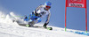 Matts Olsson of Sweden skiing during first run of men Audi FIS Alpine skiing World cup giant slalom race. Men giant slalom race of Audi FIS Alpine skiing World cup 2013-2014 was held on Sunday, 27th of October 2013 on Rettenbach glacier above Soelden, Austria.
