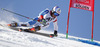 Gino Caviezel of Switzerland skiing during first run of men Audi FIS Alpine skiing World cup giant slalom race. Men giant slalom race of Audi FIS Alpine skiing World cup 2013-2014 was held on Sunday, 27th of October 2013 on Rettenbach glacier above Soelden, Austria.
