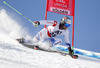 Manuel Pleisch of Switzerland skiing during first run of men Audi FIS Alpine skiing World cup giant slalom race. Men giant slalom race of Audi FIS Alpine skiing World cup 2013-2014 was held on Sunday, 27th of October 2013 on Rettenbach glacier above Soelden, Austria.
