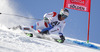 Elia Zurbriggen of Switzerland skiing during first run of men Audi FIS Alpine skiing World cup giant slalom race. Men giant slalom race of Audi FIS Alpine skiing World cup 2013-2014 was held on Sunday, 27th of October 2013 on Rettenbach glacier above Soelden, Austria.
