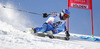 Jon Olsson of Sweden skiing during first run of men Audi FIS Alpine skiing World cup giant slalom race. Men giant slalom race of Audi FIS Alpine skiing World cup 2013-2014 was held on Sunday, 27th of October 2013 on Rettenbach glacier above Soelden, Austria.
