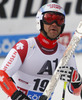 Didier Defago of Switzerland reacts in finish of the second run of men Audi FIS Alpine skiing World cup giant slalom race. Men giant slalom race of Audi FIS Alpine skiing World cup 2013-2014 was held on Sunday, 27th of October 2013 on Rettenbach glacier above Soelden, Austria.
