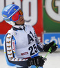 Matts Olsson of Sweden reacts in finish of the second run of men Audi FIS Alpine skiing World cup giant slalom race. Men giant slalom race of Audi FIS Alpine skiing World cup 2013-2014 was held on Sunday, 27th of October 2013 on Rettenbach glacier above Soelden, Austria.
