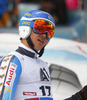 Andre Myhrer of Sweden reacts in finish of the second run of men Audi FIS Alpine skiing World cup giant slalom race. Men giant slalom race of Audi FIS Alpine skiing World cup 2013-2014 was held on Sunday, 27th of October 2013 on Rettenbach glacier above Soelden, Austria.
