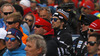Andreas Romar of Finland watching run of his teammate Marcus Sandell of Finland in finish of the second run of men Audi FIS Alpine skiing World cup giant slalom race. Men giant slalom race of Audi FIS Alpine skiing World cup 2013-2014 was held on Sunday, 27th of October 2013 on Rettenbach glacier above Soelden, Austria.
