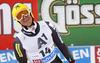 Ivica Kostelic of Croatia reacts in finish of the second run of men Audi FIS Alpine skiing World cup giant slalom race. Men giant slalom race of Audi FIS Alpine skiing World cup 2013-2014 was held on Sunday, 27th of October 2013 on Rettenbach glacier above Soelden, Austria.

