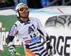 Sixth placed Marcus Sandell of Finland reacts in finish of the second run of men Audi FIS Alpine skiing World cup giant slalom race. Men giant slalom race of Audi FIS Alpine skiing World cup 2013-2014 was held on Sunday, 27th of October 2013 on Rettenbach glacier above Soelden, Austria.
