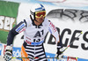 Sixth placed Marcus Sandell of Finland reacts in finish of the second run of men Audi FIS Alpine skiing World cup giant slalom race. Men giant slalom race of Audi FIS Alpine skiing World cup 2013-2014 was held on Sunday, 27th of October 2013 on Rettenbach glacier above Soelden, Austria.
