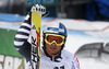 Sixth placed Marcus Sandell of Finland reacts in finish of the second run of men Audi FIS Alpine skiing World cup giant slalom race. Men giant slalom race of Audi FIS Alpine skiing World cup 2013-2014 was held on Sunday, 27th of October 2013 on Rettenbach glacier above Soelden, Austria.
