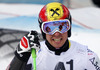 Third placed Marcel Hirscher of Austria reacts in finish of the second run of men Audi FIS Alpine skiing World cup giant slalom race. Men giant slalom race of Audi FIS Alpine skiing World cup 2013-2014 was held on Sunday, 27th of October 2013 on Rettenbach glacier above Soelden, Austria.
