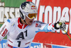 Second placed Alexis Pinturault of France reacts in finish of the second run of men Audi FIS Alpine skiing World cup giant slalom race. Men giant slalom race of Audi FIS Alpine skiing World cup 2013-2014 was held on Sunday, 27th of October 2013 on Rettenbach glacier above Soelden, Austria.
