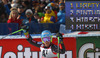 Winner Ted Ligety of USA reacts in finish of the second run of men Audi FIS Alpine skiing World cup giant slalom race. Men giant slalom race of Audi FIS Alpine skiing World cup 2013-2014 was held on Sunday, 27th of October 2013 on Rettenbach glacier above Soelden, Austria.
