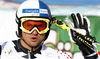 Marcus Sandell of Finland reacts in finish area of the first run of Audi FIS Alpine skiing World cup giant slalom race. Men giant slalom race of Audi FIS Alpine skiing World cup 2013-2014 was held on Sunday, 27th of October 2013 on Rettenbach glacier above Soelden, Austria.
