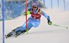 Tina Maze of Slovenia during 1st run of ladies Slalom of FIS ski alpine world cup at the Levi Black course in Levi, Finland on 2013/11/16.

