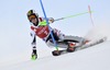 Kathrin Zettel of Austria during 1st run of ladies Slalom of FIS ski alpine world cup at the Levi Black course in Levi, Finland on 2013/11/16.
