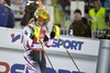 Christina Ager of Austria reacts after her 2nd run of ladies Slalom of FIS ski alpine world cup at the Levi Black course in Levi, Finland on 2013/11/16.
