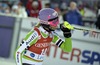 Maria Hoefl-Riesch of Germany reacts after her 2nd run of ladies Slalom of FIS ski alpine world cup at the Levi Black course in Levi, Finland on 2013/11/16.
