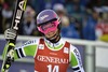 Maria Hoefl-Riesch of Germany reacts after her 2nd run of ladies Slalom of FIS ski alpine world cup at the Levi Black course in Levi, Finland on 2013/11/16.
