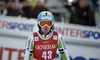 Barbara Wirth of Germany reacts after her 2nd run of ladies Slalom of FIS ski alpine world cup at the Levi Black course in Levi, Finland on 2013/11/16.
