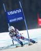 Marie Marchand-Arvier of France in action during the ladies Super-G of the Beaver Creek FIS Ski Alpine World Cup at the Birds of Prey Raptor in Beaver Creek, United States on 2012/11/30.
