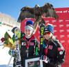 2nd place Anna Fenninger of Austria, 1st place Lara Gut of Switzerland and 1st place Nicole Hosp of Austria Celebrate on Podium after ladies Super-G of the Beaver Creek FIS Ski Alpine World Cup at the Birds of Prey Raptor in Beaver Creek, United States on 2012/11/30.
