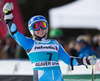1st place Jessica Lindell-Vikarby of Sweden reacts after her 2nd run of ladies Giant Slalom of the Beaver Creek FIS Ski Alpine World Cup at the Birds of Prey Raptor in Beaver Creek, United States on 2012/12/01.
