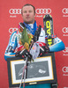 1st place Aksel Lund Svindal of Norway celebrate on Podium after mens downhill of the Beaver Creek FIS Ski Alpine World Cup at the Birds of Prey in Beaver Creek, United States on 2012/12/06.
