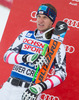 2nd place Otmar Striedinger of Austria celebrate on Podium after mens Super-G of the Beaver Creek FIS Ski Alpine World Cup at the Birds of Prey in Beaver Creek, United States on 2012/12/07.
