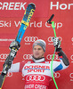 1st place Patrick Kueng of Switzerland celebrate on Podium after mens Super-G of the Beaver Creek FIS Ski Alpine World Cup at the Birds of Prey in Beaver Creek, United States on 2012/12/07.
