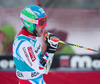 Mathieu Faivre of France reacts after his 2nd run of mens Giant Slalom of the Beaver Creek FIS Ski Alpine World Cup at the Birds of Prey Raptor in Beaver Creek, United States on 2012/12/08.
