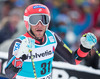 2nd place Bode Miller of the USA reacts after his 2nd run of mens Giant Slalom of the Beaver Creek FIS Ski Alpine World Cup at the Birds of Prey Raptor in Beaver Creek, United States on 2012/12/08.

