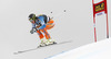Kjetil Jansrud of Norway skiing during second training run of men Audi FIS Alpine skiing World cup downhill race in Val Gardena, Italy. Second training run for men downhill race of Audi FIS Alpine skiing World cup 2013-2014 was held on Thursday, 19th of December 2013 on Saslong course in Val Gardena, Italy.
