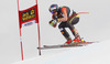Erik Guay of Canada skiing during second training run of men Audi FIS Alpine skiing World cup downhill race in Val Gardena, Italy. Second training run for men downhill race of Audi FIS Alpine skiing World cup 2013-2014 was held on Thursday, 19th of December 2013 on Saslong course in Val Gardena, Italy.
