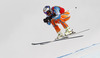 Aksel Lund Svindal of Norway skiing during second training run of men Audi FIS Alpine skiing World cup downhill race in Val Gardena, Italy. Second training run for men downhill race of Audi FIS Alpine skiing World cup 2013-2014 was held on Thursday, 19th of December 2013 on Saslong course in Val Gardena, Italy.
