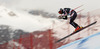 Natko Zrncic-Dim of Croatia skiing during second training run of men Audi FIS Alpine skiing World cup downhill race in Val Gardena, Italy. Second training run for men downhill race of Audi FIS Alpine skiing World cup 2013-2014 was held on Thursday, 19th of December 2013 on Saslong course in Val Gardena, Italy.
