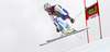 Silvan Zurbriggen of Switzerland skiing during second training run of men Audi FIS Alpine skiing World cup downhill race in Val Gardena, Italy. Second training run for men downhill race of Audi FIS Alpine skiing World cup 2013-2014 was held on Thursday, 19th of December 2013 on Saslong course in Val Gardena, Italy.
