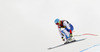 Marc Berthod of Switzerland skiing during second training run of men Audi FIS Alpine skiing World cup downhill race in Val Gardena, Italy. Second training run for men downhill race of Audi FIS Alpine skiing World cup 2013-2014 was held on Thursday, 19th of December 2013 on Saslong course in Val Gardena, Italy.
