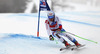 Carlo Janka of Switzerland skiing during men Super-G race of Audi FIS Alpine skiing World cup in Val Gardena, Italy. Super-G race of Audi FIS Alpine skiing World cup 2013-2014 was held on Friday, 20th of December 2013 on Saslong course in Val Gardena, Italy.
