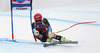 Eight placed Bode Miller of USA skiing during men Super-G race of Audi FIS Alpine skiing World cup in Val Gardena, Italy. Super-G race of Audi FIS Alpine skiing World cup 2013-2014 was held on Friday, 20th of December 2013 on Saslong course in Val Gardena, Italy.
