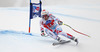 Third placed Adrien Theaux of France skiing during men Super-G race of Audi FIS Alpine skiing World cup in Val Gardena, Italy. Super-G race of Audi FIS Alpine skiing World cup 2013-2014 was held on Friday, 20th of December 2013 on Saslong course in Val Gardena, Italy.
