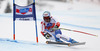 Didier Defago of Switzerland skiing during men Super-G race of Audi FIS Alpine skiing World cup in Val Gardena, Italy. Super-G race of Audi FIS Alpine skiing World cup 2013-2014 was held on Friday, 20th of December 2013 on Saslong course in Val Gardena, Italy.

