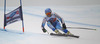 Douglas Hedin of Sweden skiing during men Super-G race of Audi FIS Alpine skiing World cup in Val Gardena, Italy. Super-G race of Audi FIS Alpine skiing World cup 2013-2014 was held on Friday, 20th of December 2013 on Saslong course in Val Gardena, Italy.
