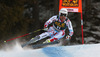 Third placed Johan Clarey of France skiing during men downhill race of Audi FIS Alpine skiing World cup in Val Gardena, Italy. Men downhill race of Audi FIS Alpine skiing World cup 2013-2014 was held on Saturday, 21st of December 2013 on Saslong course in Val Gardena, Italy.
