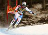 Beat Feuz of Switzerland skiing during men downhill race of Audi FIS Alpine skiing World cup in Val Gardena, Italy. Men downhill race of Audi FIS Alpine skiing World cup 2013-2014 was held on Saturday, 21st of December 2013 on Saslong course in Val Gardena, Italy.
