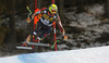 Seventh placed Manuel Osborne-Paradis of Canada skiing during men downhill race of Audi FIS Alpine skiing World cup in Val Gardena, Italy. Men downhill race of Audi FIS Alpine skiing World cup 2013-2014 was held on Saturday, 21st of December 2013 on Saslong course in Val Gardena, Italy.
