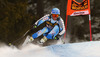 Douglas Hedin of Sweden skiing during men downhill race of Audi FIS Alpine skiing World cup in Val Gardena, Italy. Men downhill race of Audi FIS Alpine skiing World cup 2013-2014 was held on Saturday, 21st of December 2013 on Saslong course in Val Gardena, Italy.
