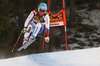 Marc Berthod of Switzerland skiing during men downhill race of Audi FIS Alpine skiing World cup in Val Gardena, Italy. Men downhill race of Audi FIS Alpine skiing World cup 2013-2014 was held on Saturday, 21st of December 2013 on Saslong course in Val Gardena, Italy.
