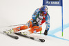 Aksel Lund Svindal of Norway skiing in first run men giant slalom race of Audi FIS Alpine skiing World cup in Alta Badia Italy. Men giant slalom race of Audi FIS Alpine skiing World cup 2013-2014 was held on Sunday, 22nd of December 2013 on Gran Risa course in Alta Badia, Italy.
