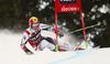 Marcel Hirscher of Austria skiing in first run men giant slalom race of Audi FIS Alpine skiing World cup in Alta Badia Italy. Men giant slalom race of Audi FIS Alpine skiing World cup 2013-2014 was held on Sunday, 22nd of December 2013 on Gran Risa course in Alta Badia, Italy.
